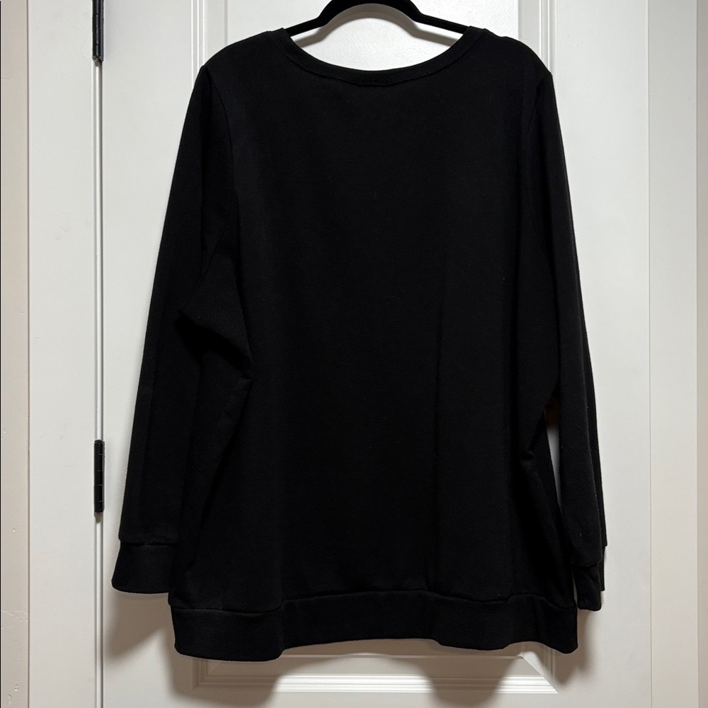 Torrid Black Graphic Sweatshirt with Festive Design - Picture 3 of 3
